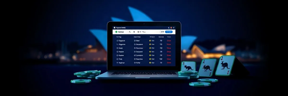 Reading the operator table on this page for players in Australia