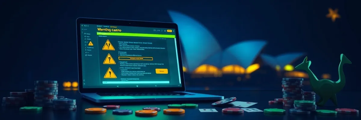 Warning Signs in the Cashier and the Terms Page for players in Australia